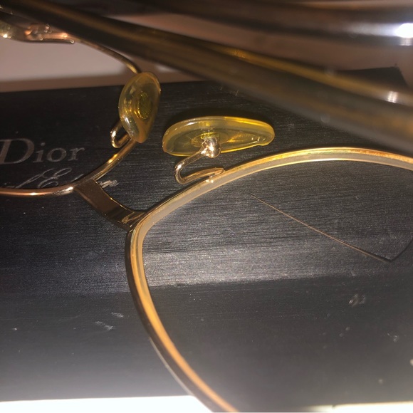 CHRISTIAN DIOR 60s 70s Vintage 2227 48 Butterfly Gold Frame Eyeglasses 55-16mm - Picture 12 of 16